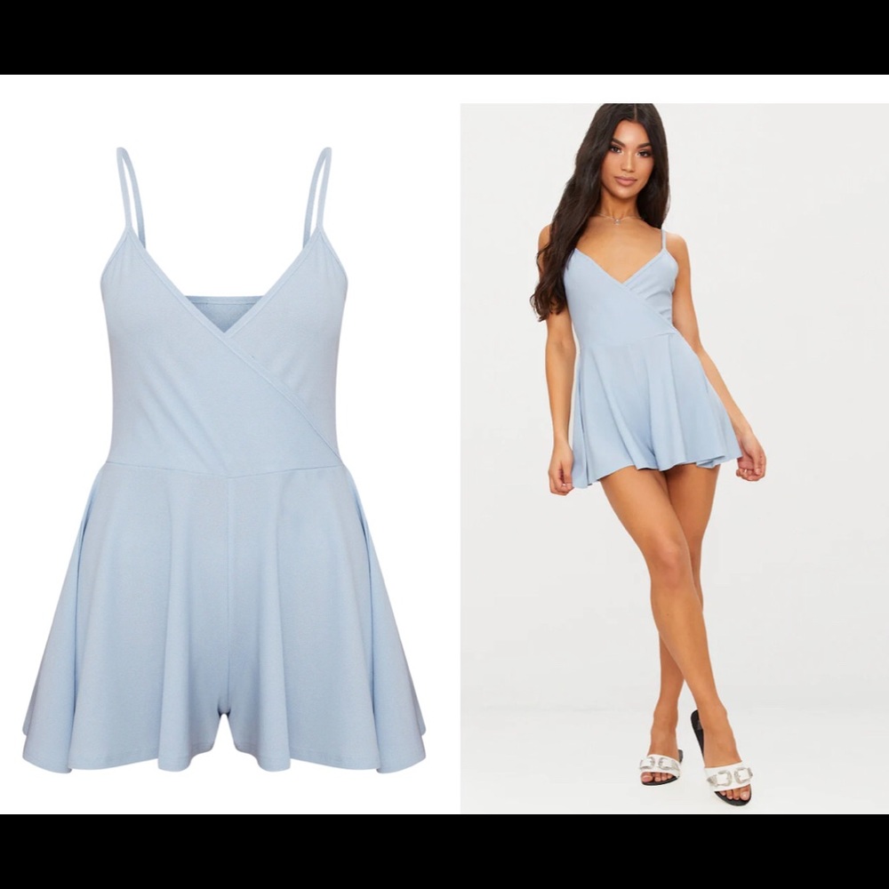‼️Crepe strappy wrap Romper‼️
